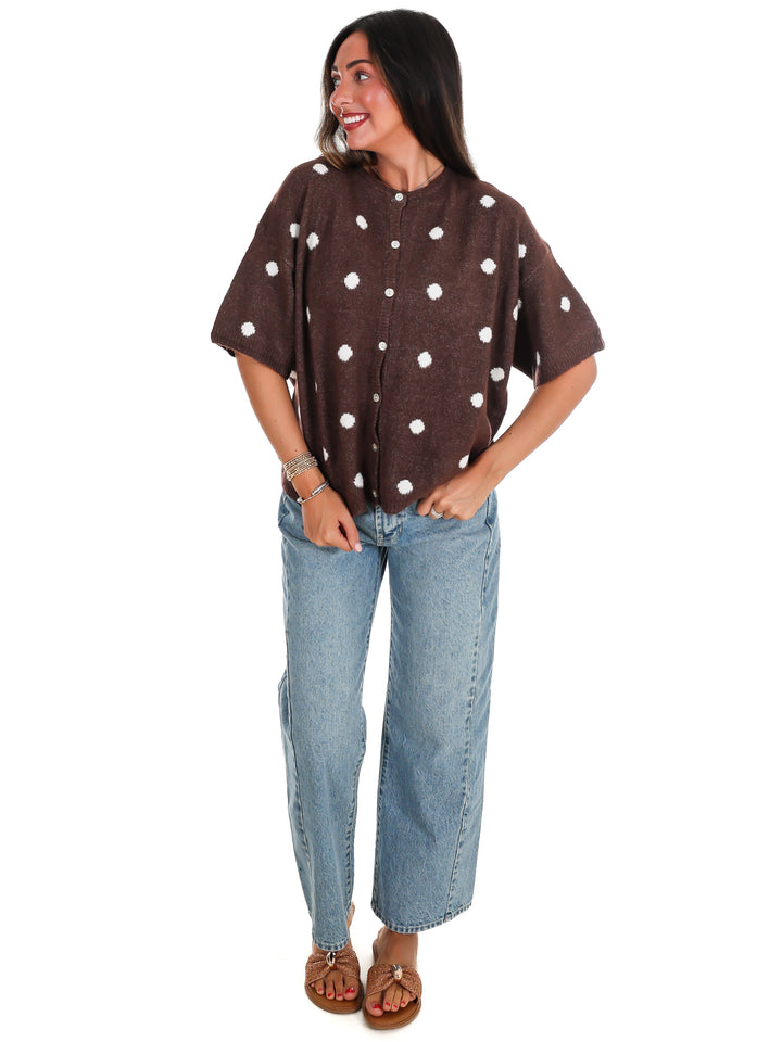 Cozy Corner Polka Dot Cardigan