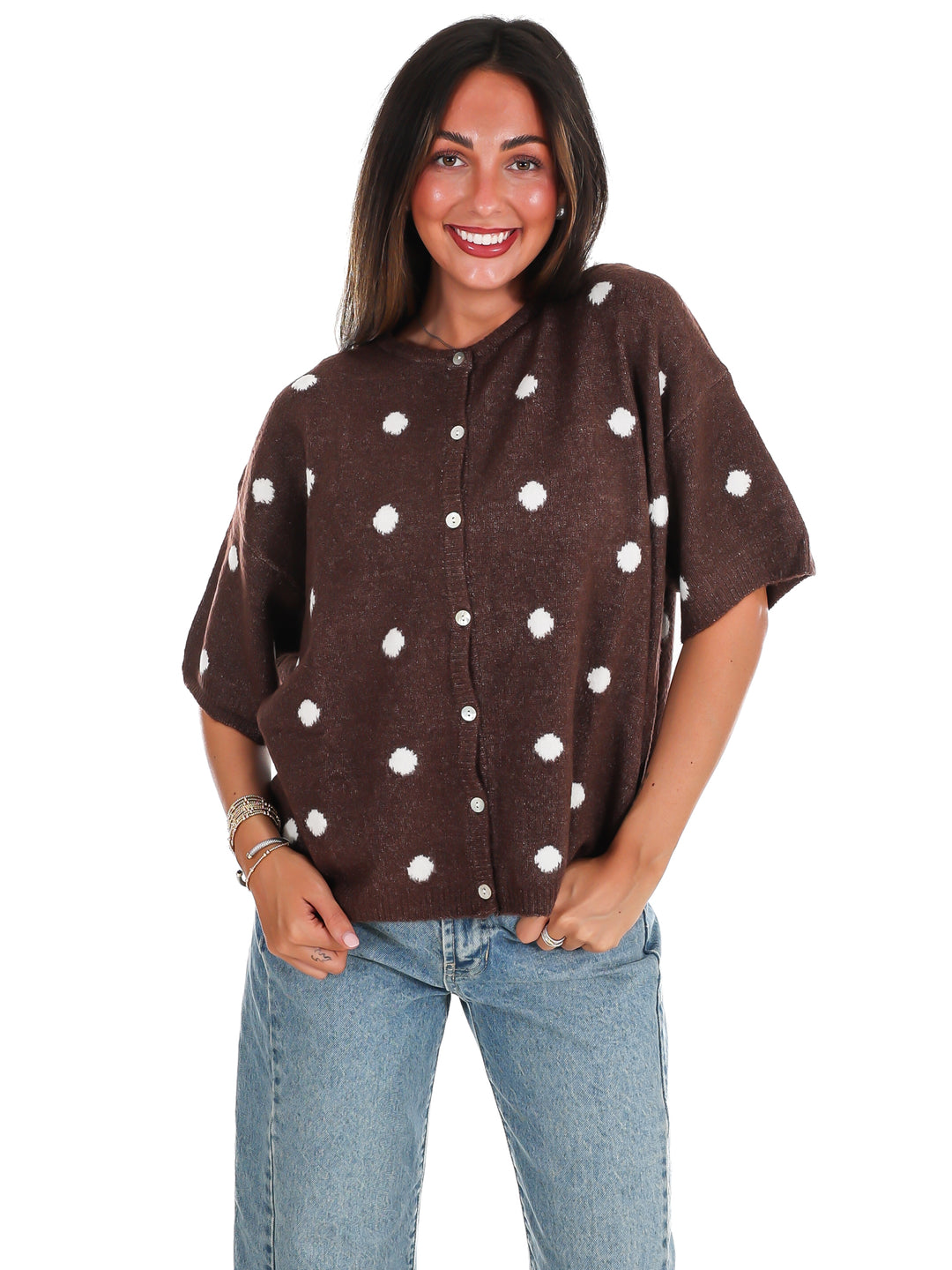 Cozy Corner Polka Dot Cardigan