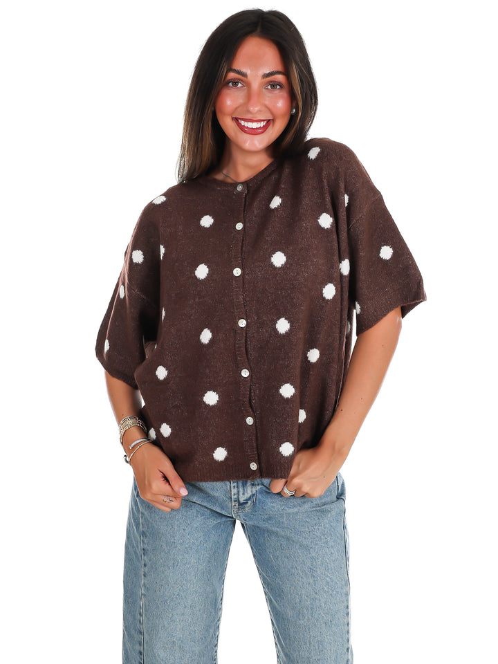 Cozy Corner Polka Dot Cardigan