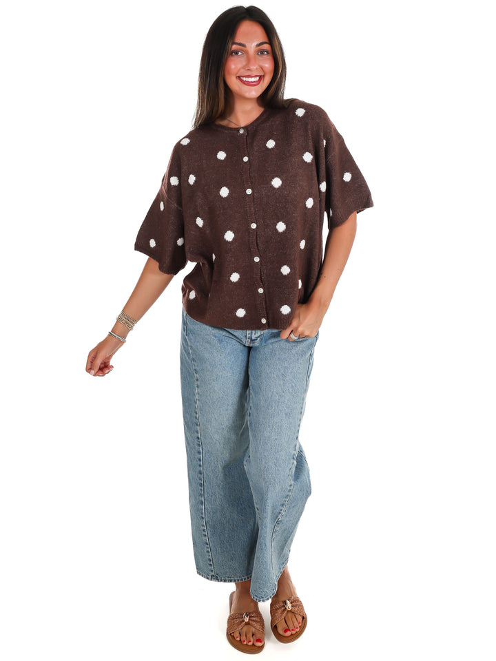 Cozy Corner Polka Dot Cardigan