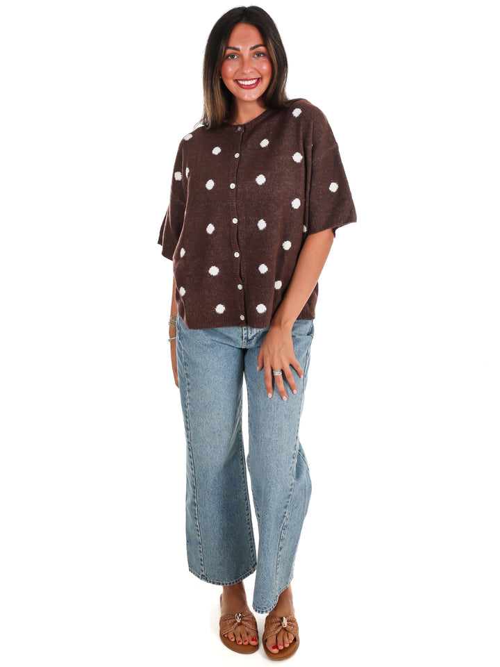 Cozy Corner Polka Dot Cardigan