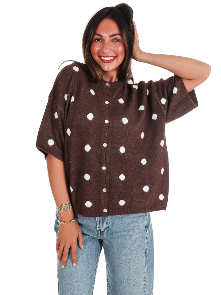 Cozy Corner Polka Dot Cardigan
