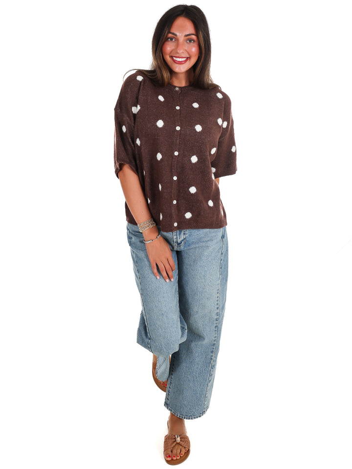Cozy Corner Polka Dot Cardigan