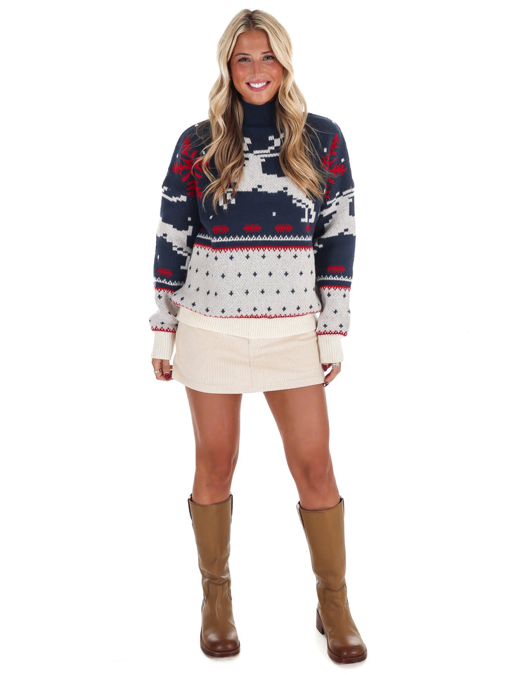 Fair Isle High Neck Sweater
