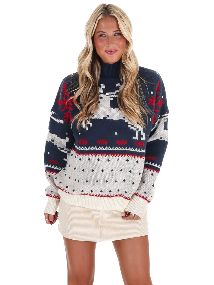 Fair Isle High Neck Sweater