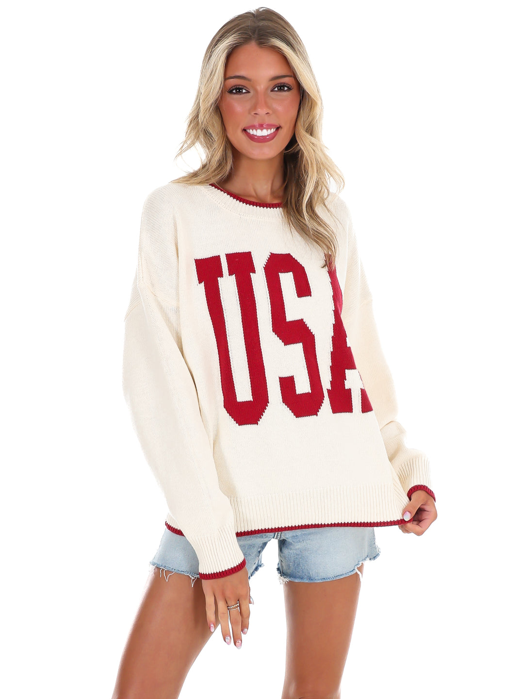 Red, White & Cute USA Sweater