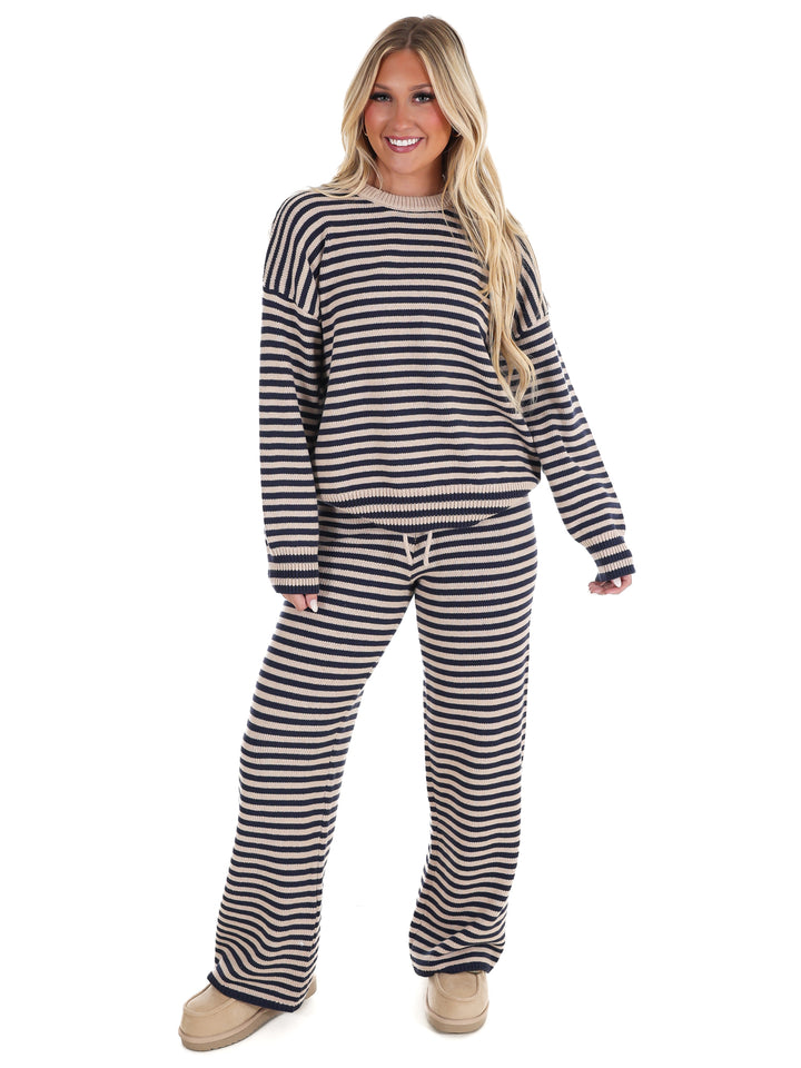Relax & Repeat Stripe Sweater Set