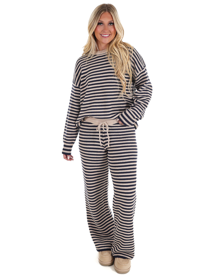 Relax & Repeat Stripe Sweater Set