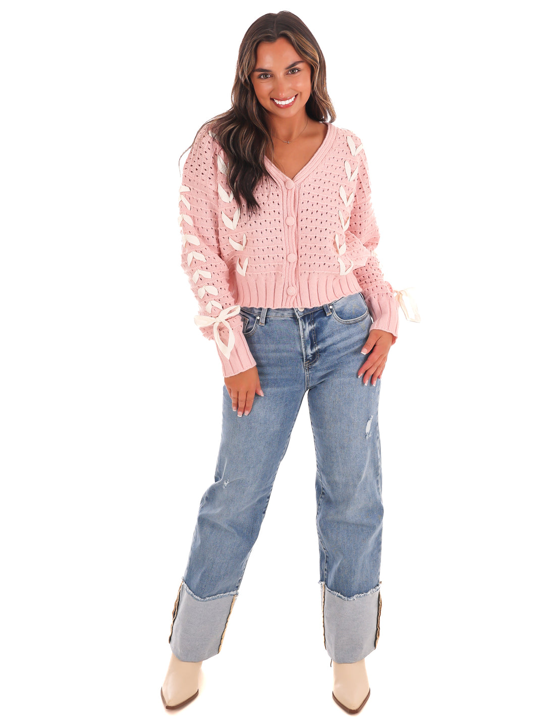 Ribbon Whimsy Sweater Cardigan