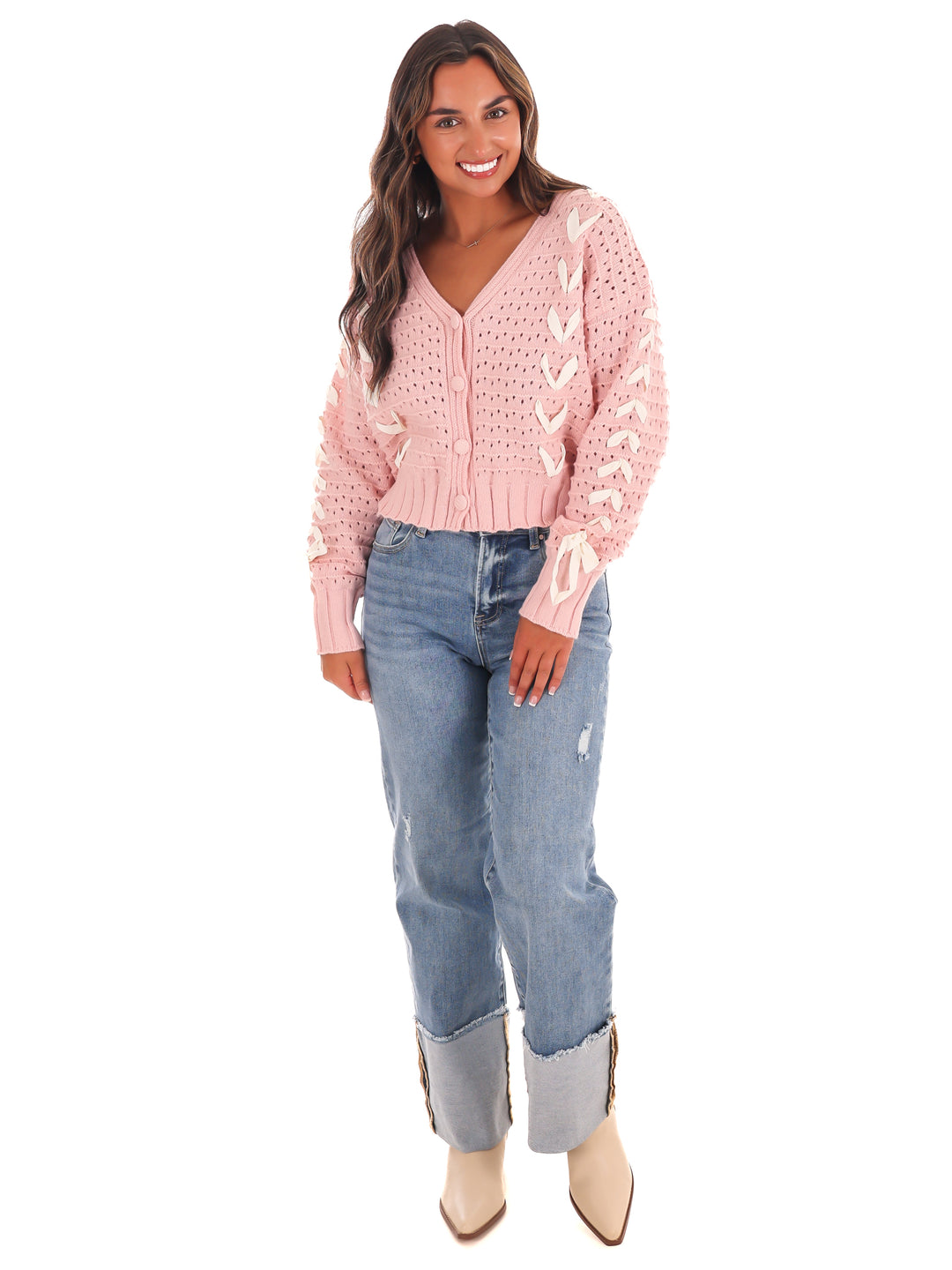 Ribbon Whimsy Sweater Cardigan