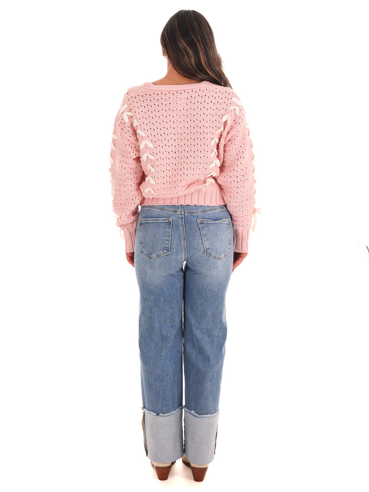 Ribbon Whimsy Sweater Cardigan