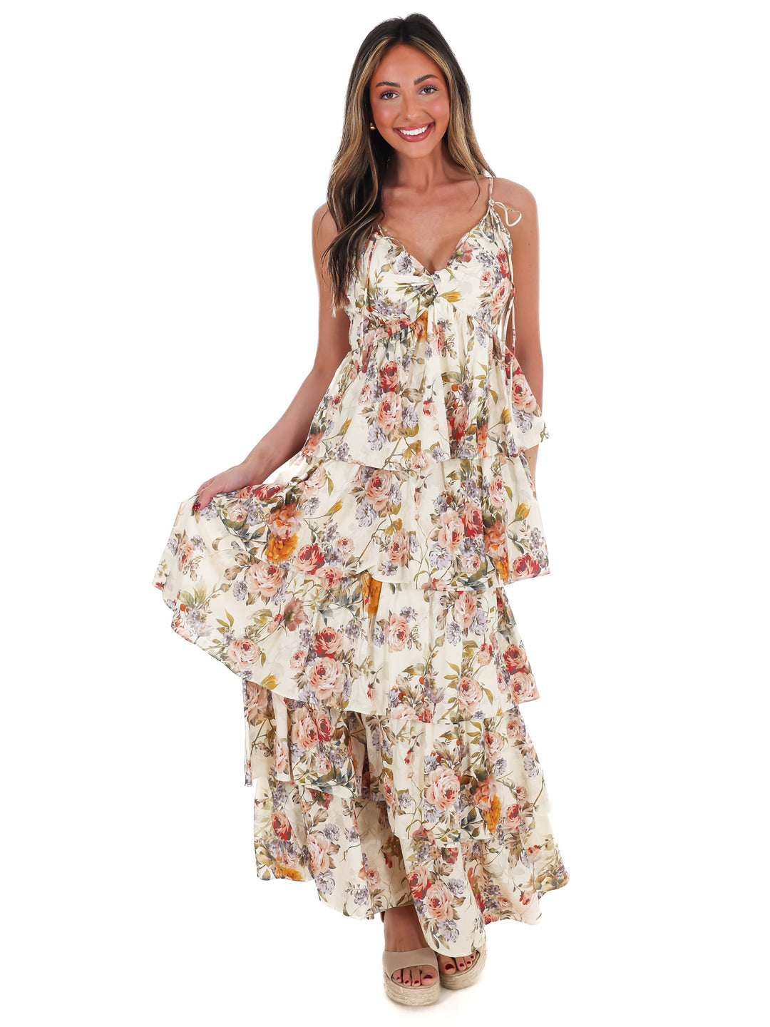 Call for Romance Floral Maxi Dress