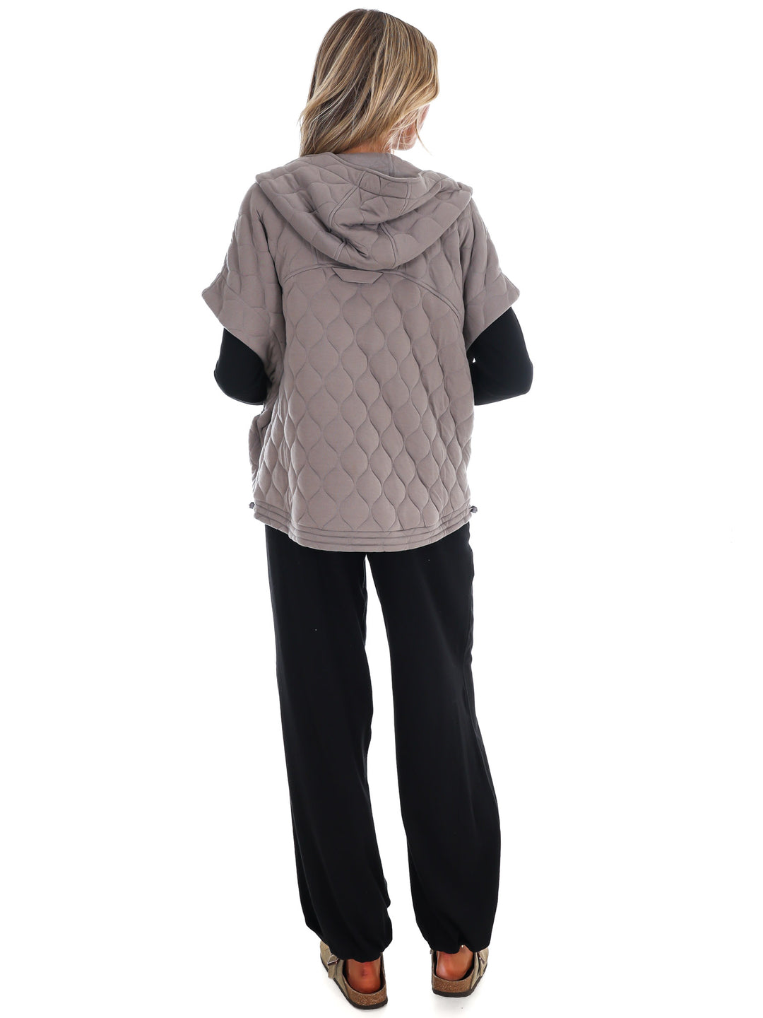 Bubble Quilt Cinch Hoodie Vest