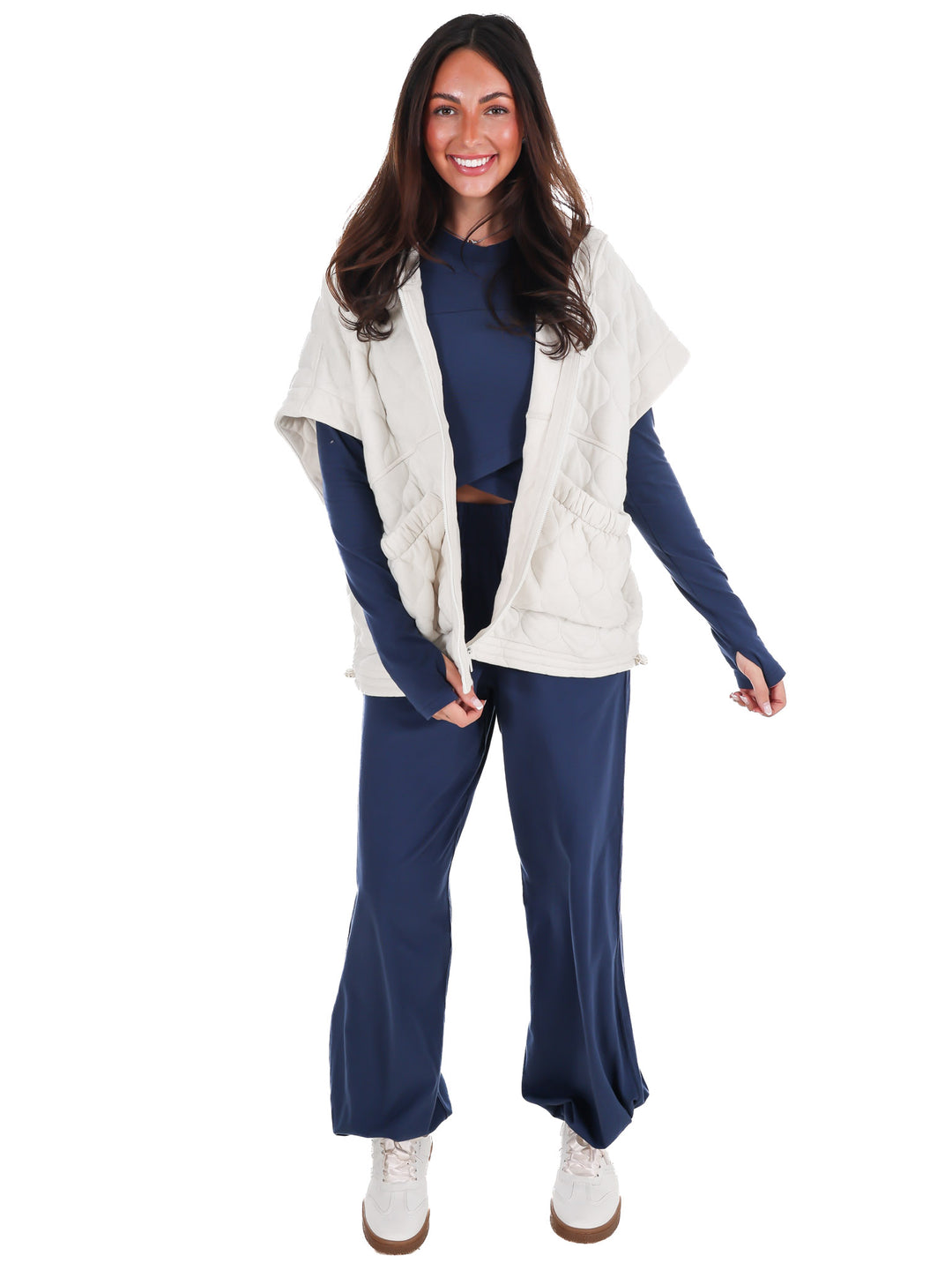 Bubble Quilt Cinch Hoodie Vest