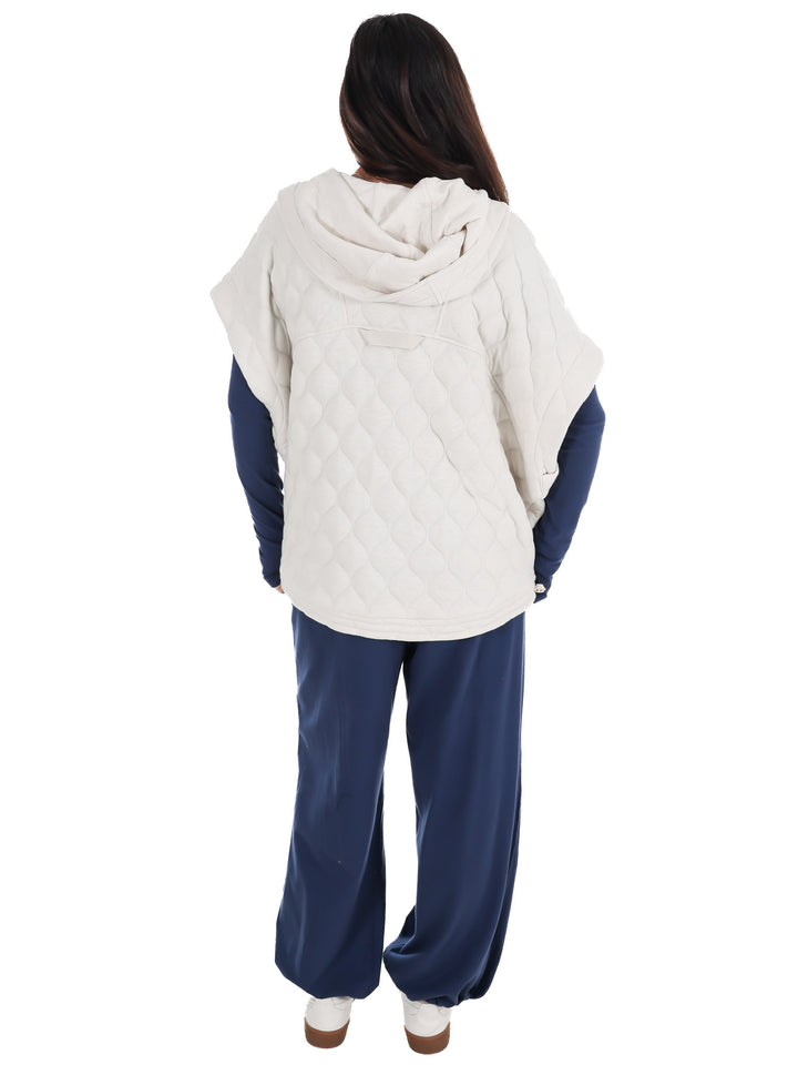Bubble Quilt Cinch Hoodie Vest