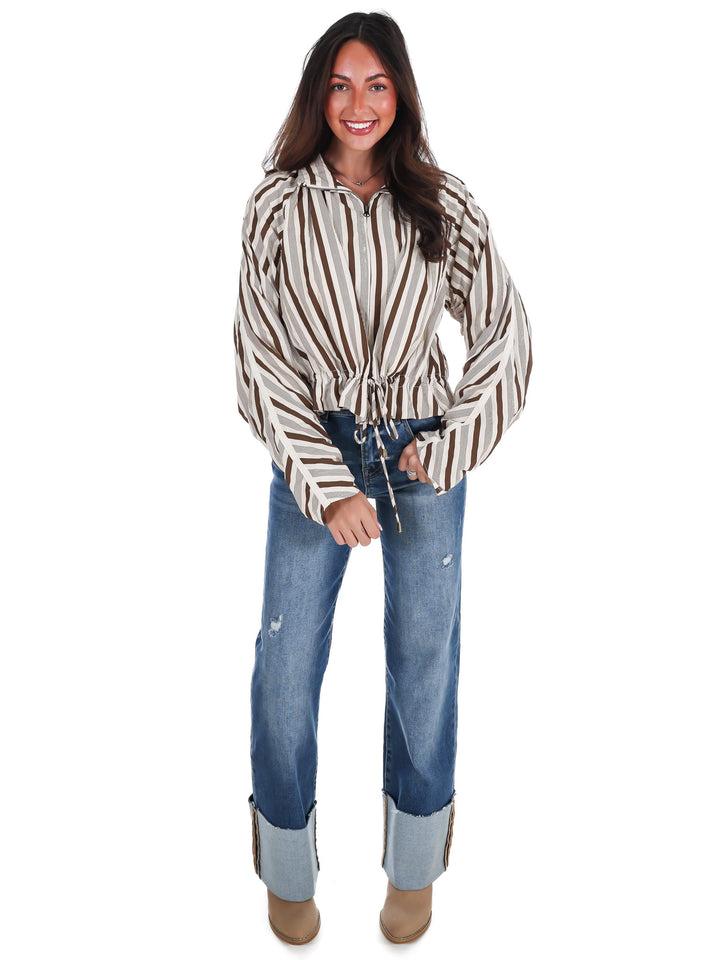 Autumn Current Stripe Jacket
