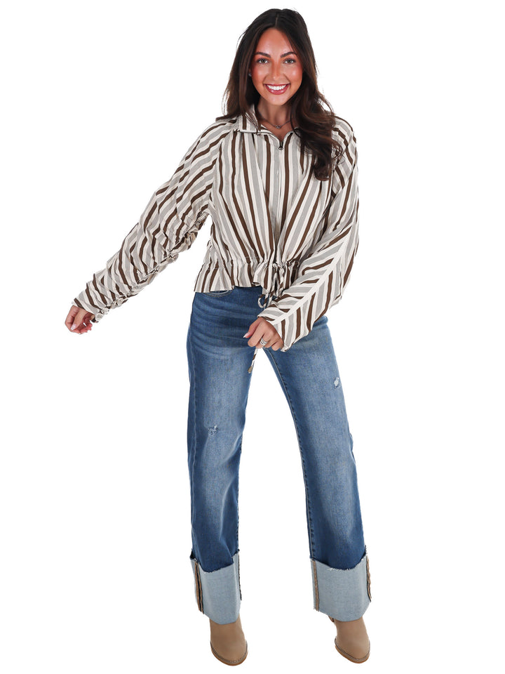 Autumn Current Stripe Jacket