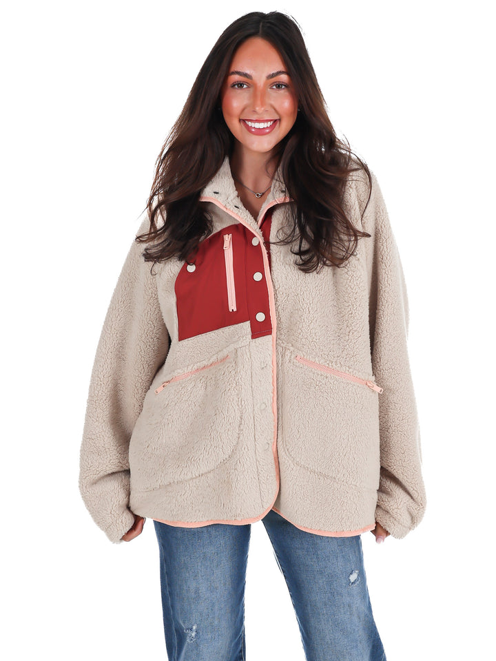 Weekend Trek Sherpa Button Up Jacket