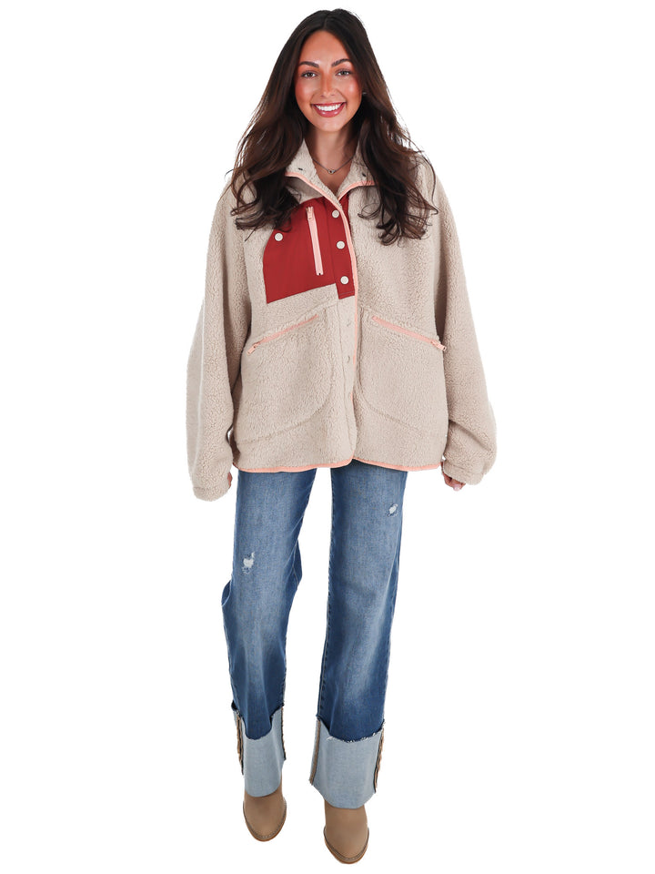 Weekend Trek Sherpa Button Up Jacket