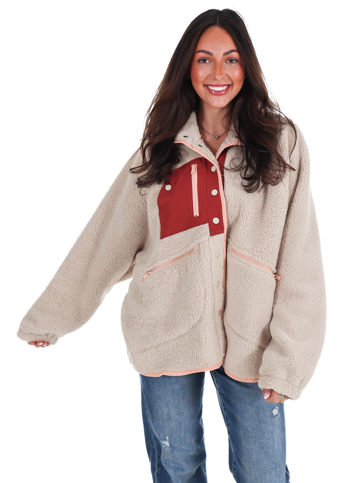 Weekend Trek Sherpa Button Up Jacket