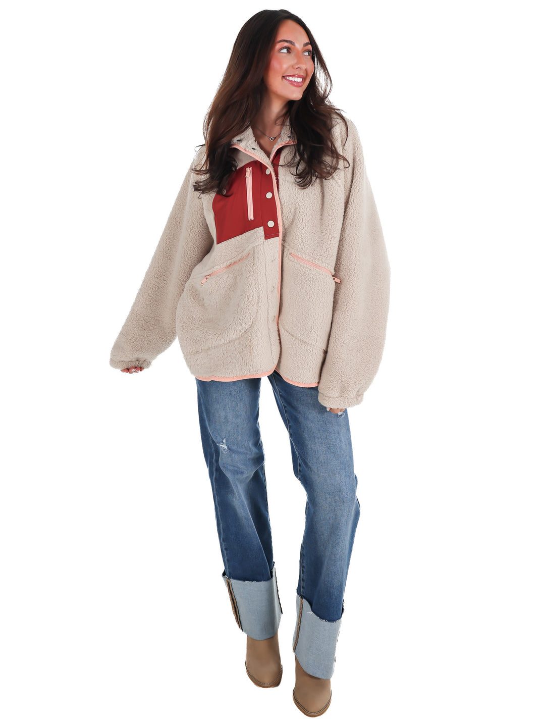 Weekend Trek Sherpa Button Up Jacket