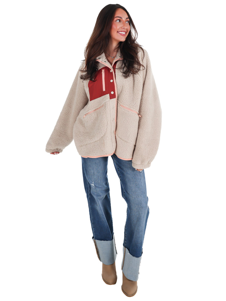 Weekend Trek Sherpa Button Up Jacket