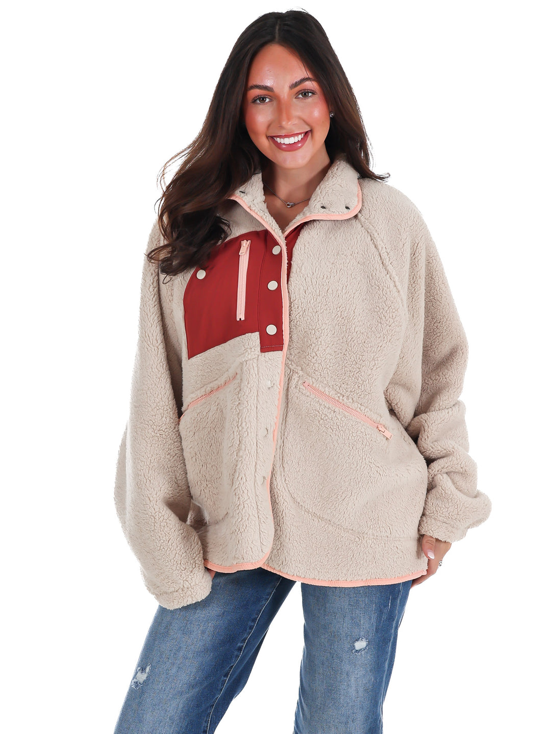 Weekend Trek Sherpa Button Up Jacket