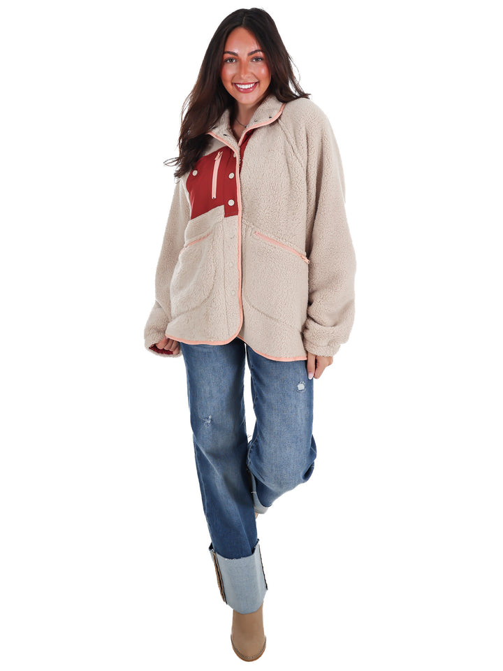 Weekend Trek Sherpa Button Up Jacket
