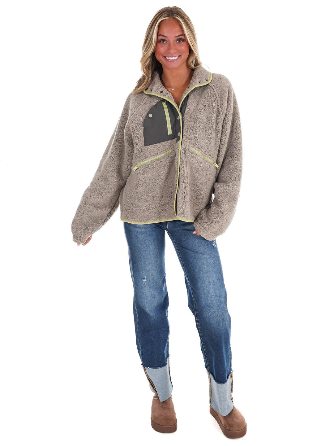 Weekend Trek Sherpa Button Up Jacket