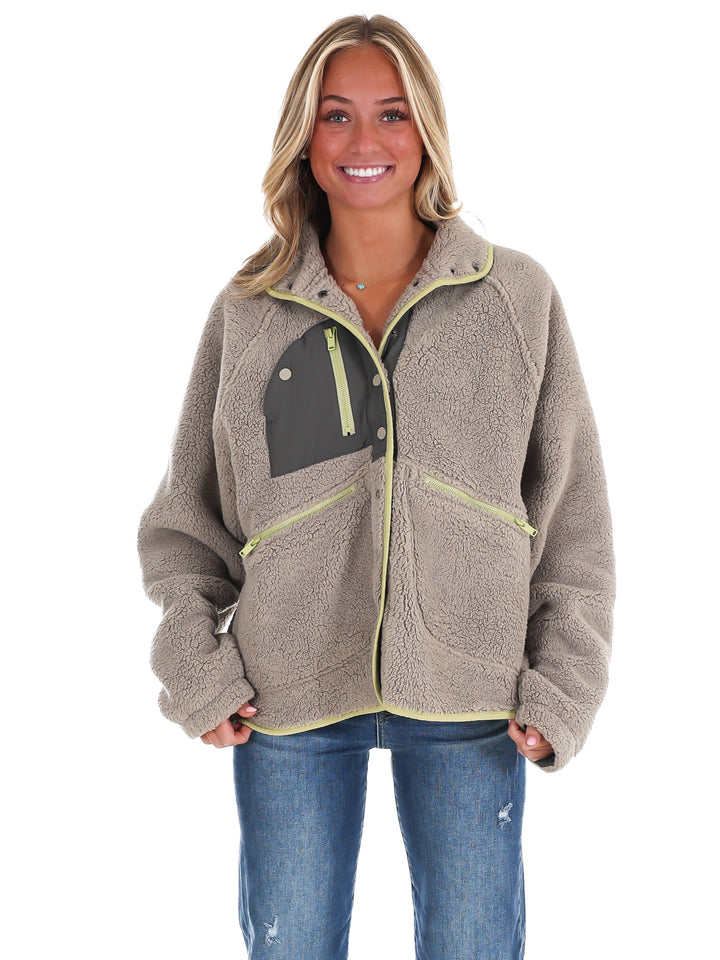 Weekend Trek Sherpa Button Up Jacket