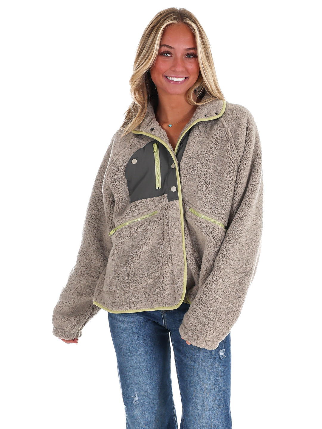 Weekend Trek Sherpa Button Up Jacket