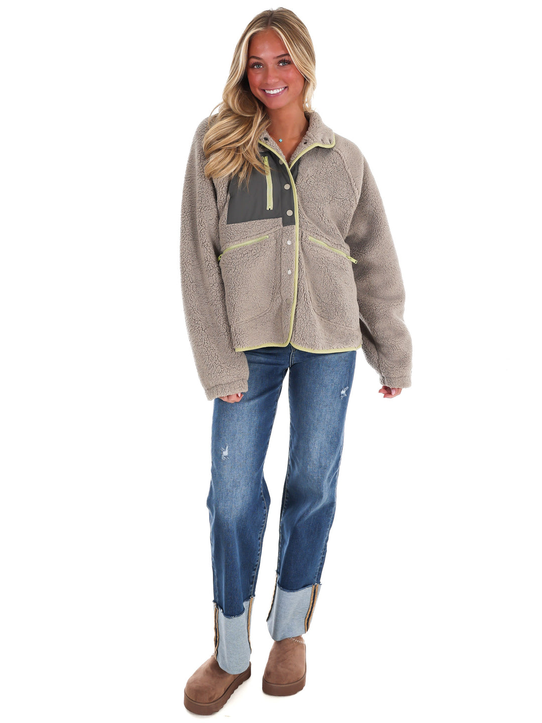 Weekend Trek Sherpa Button Up Jacket