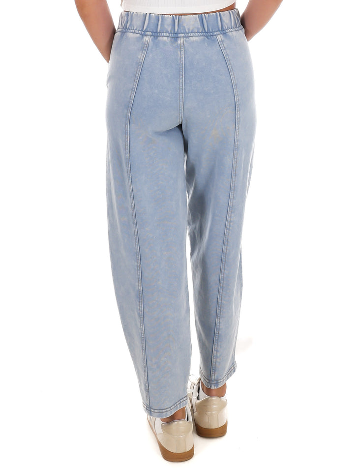 Chill Zone Acid Washed High Waist Capri Joggers