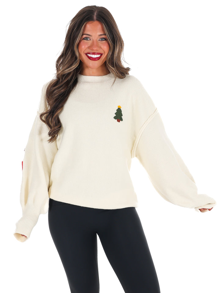 Merry Christmas Multicolor Knit Sweater