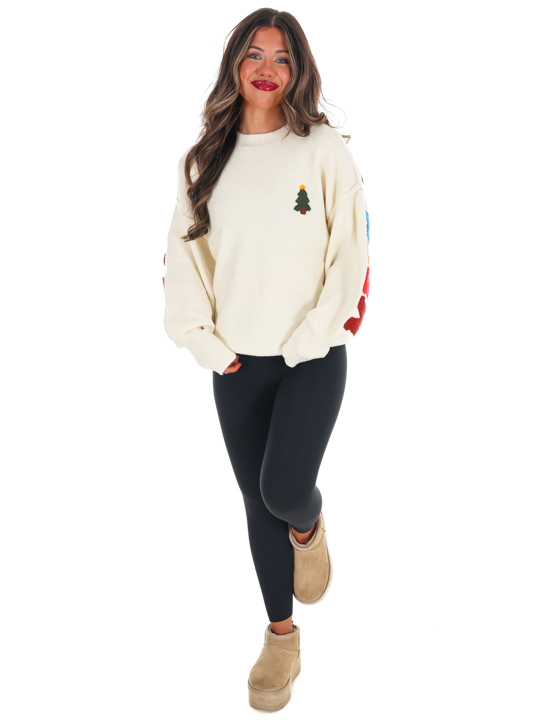 Merry Christmas Multicolor Knit Sweater