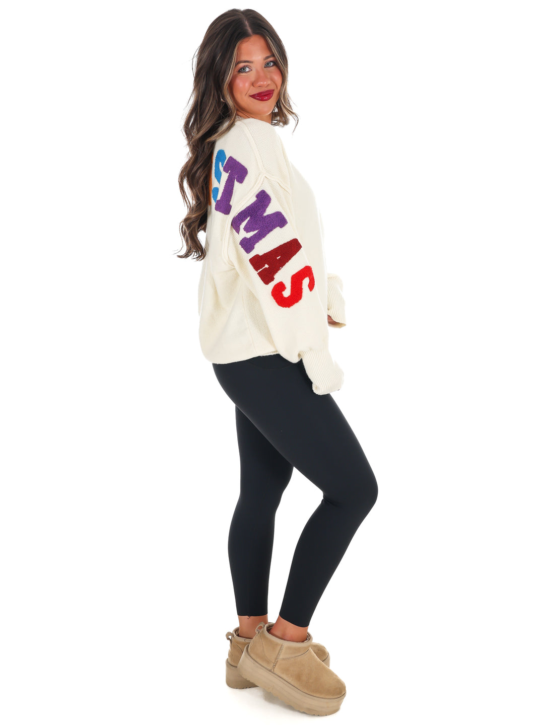 Merry Christmas Multicolor Knit Sweater