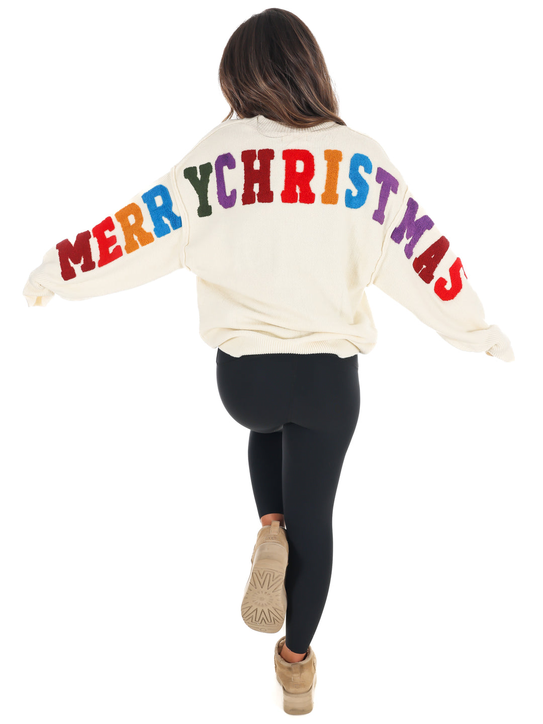 Merry Christmas Multicolor Knit Sweater