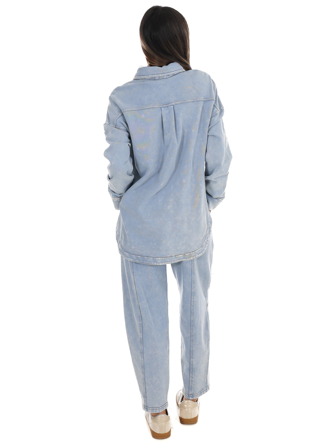 Chill Zone Acid Washed Button Down Shacket