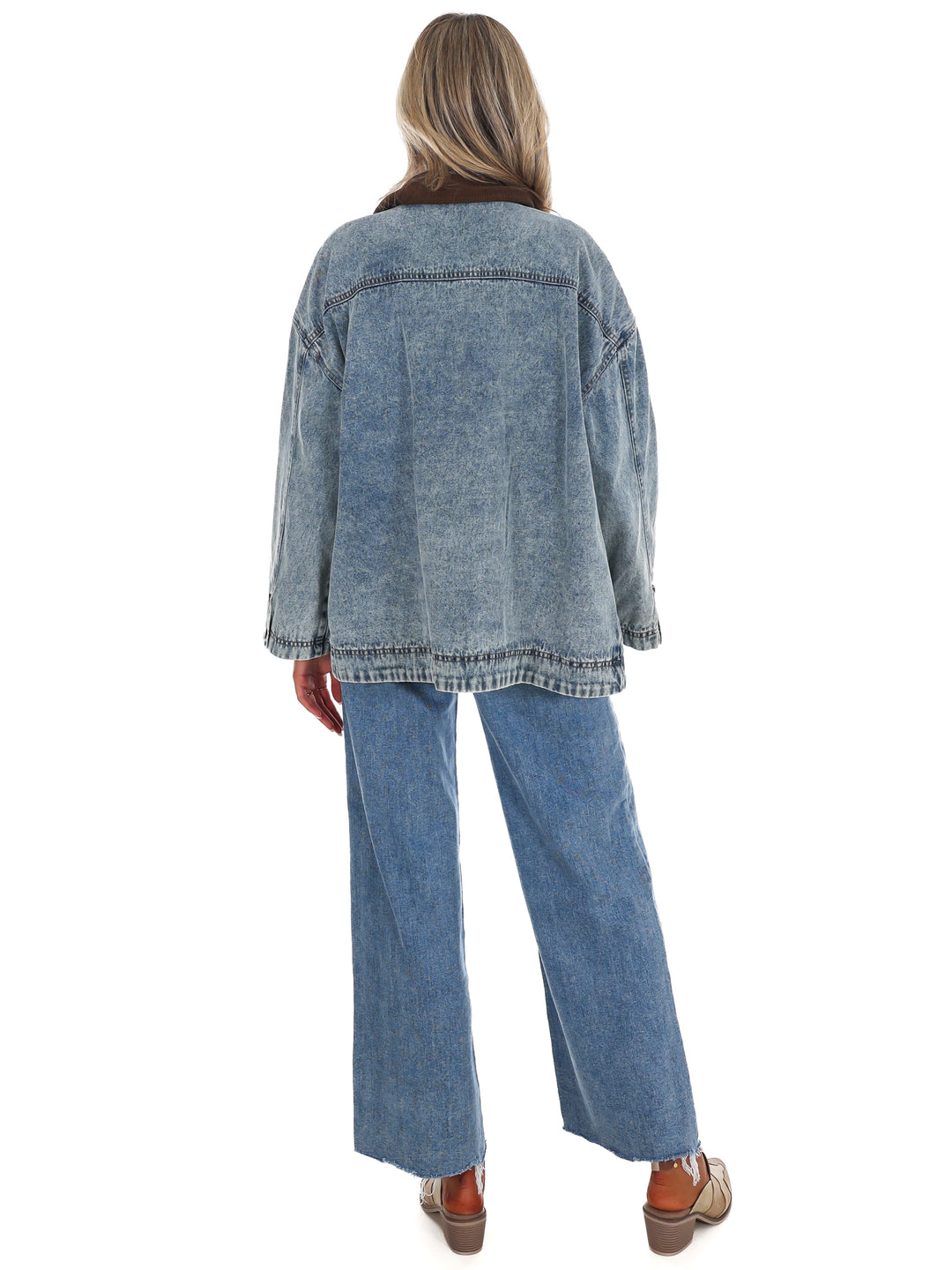 Weekend Ranch Contrast Collar Denim Jacket