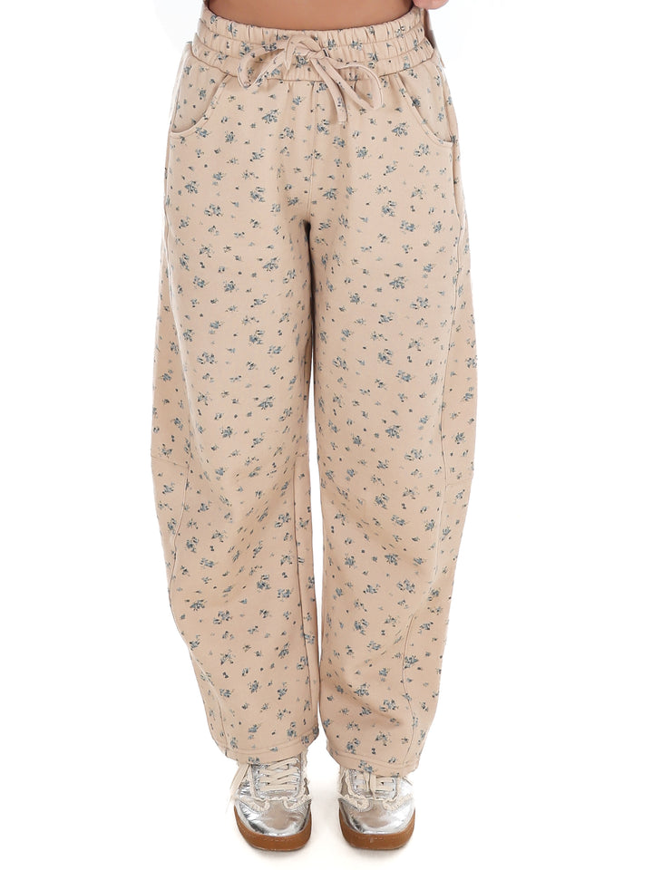 Cottage Bloom Floral Barrel Pants