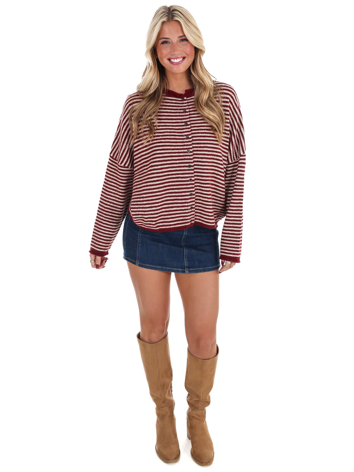 Love Line Striped Cardigan
