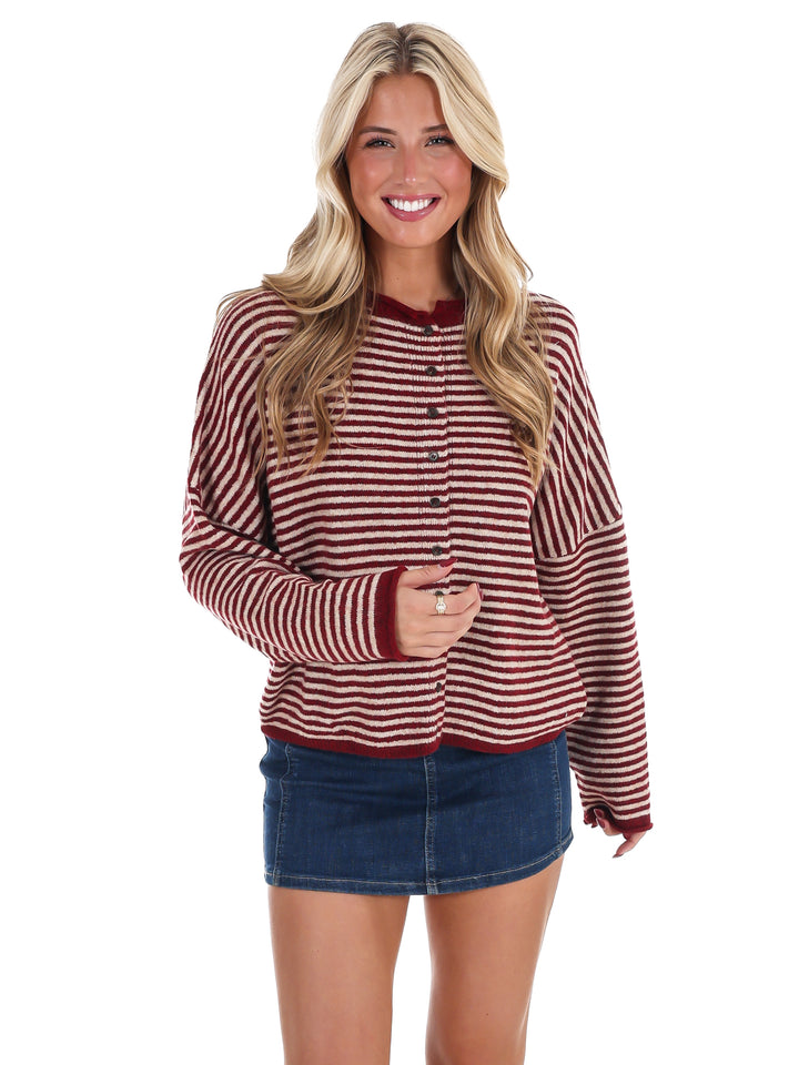Love Line Striped Cardigan