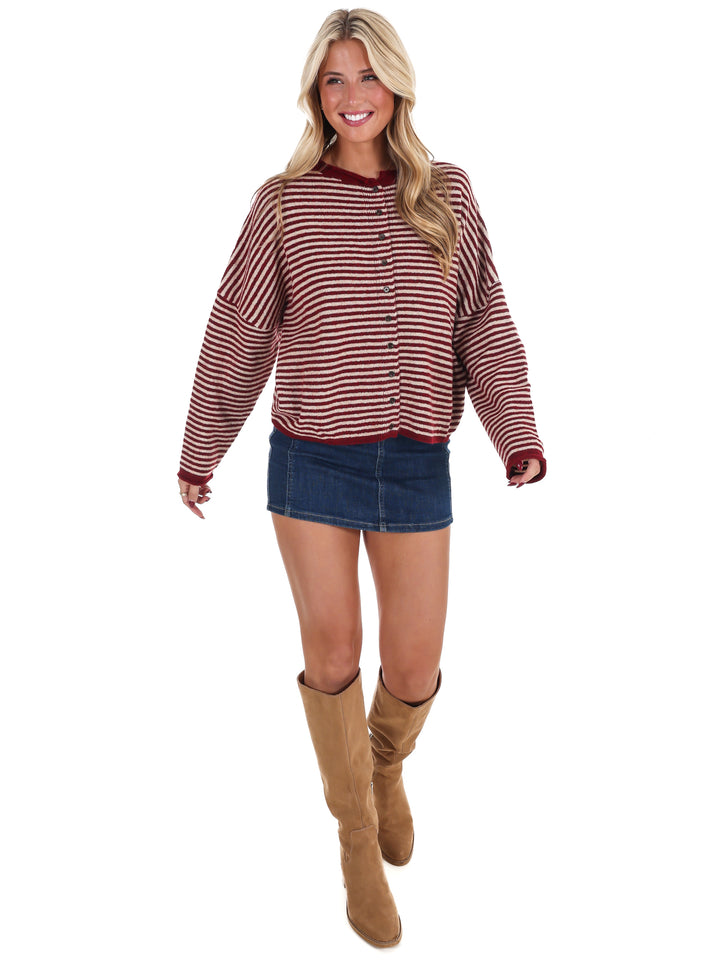 Love Line Striped Cardigan