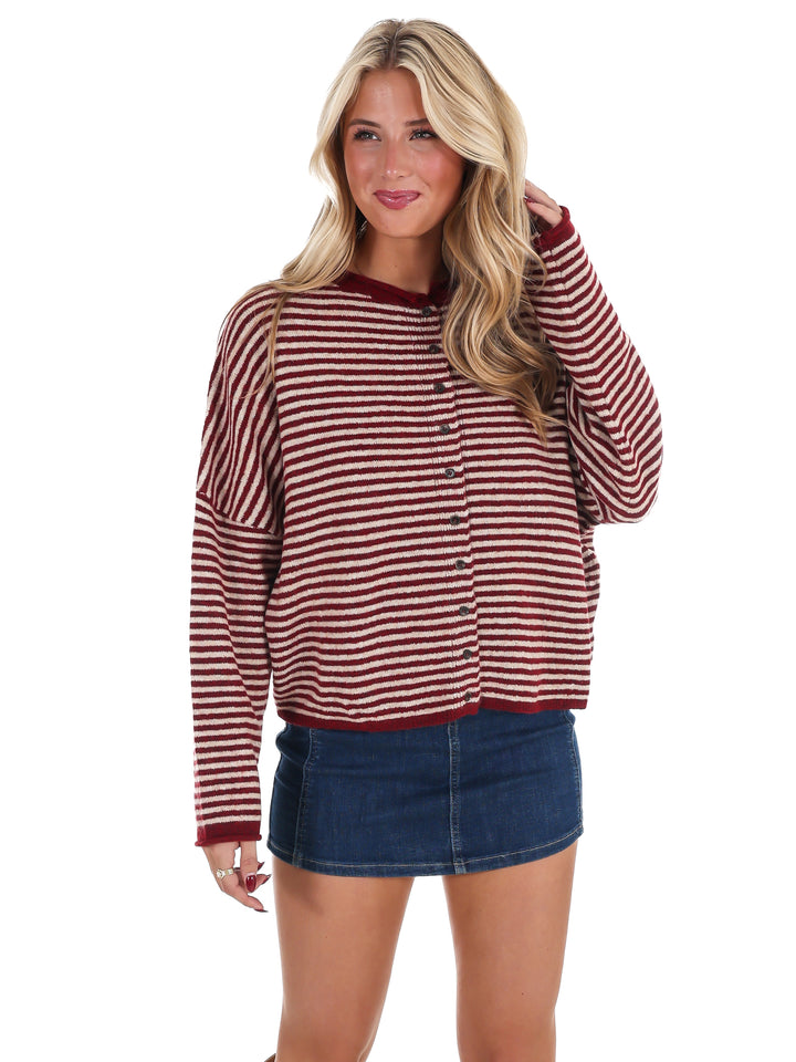 Love Line Striped Cardigan