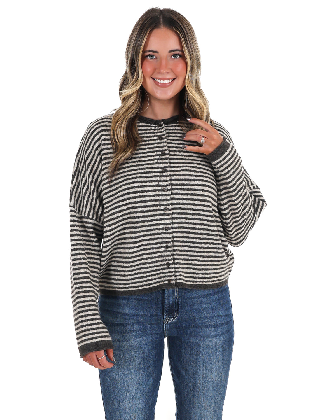 Love Line Striped Cardigan
