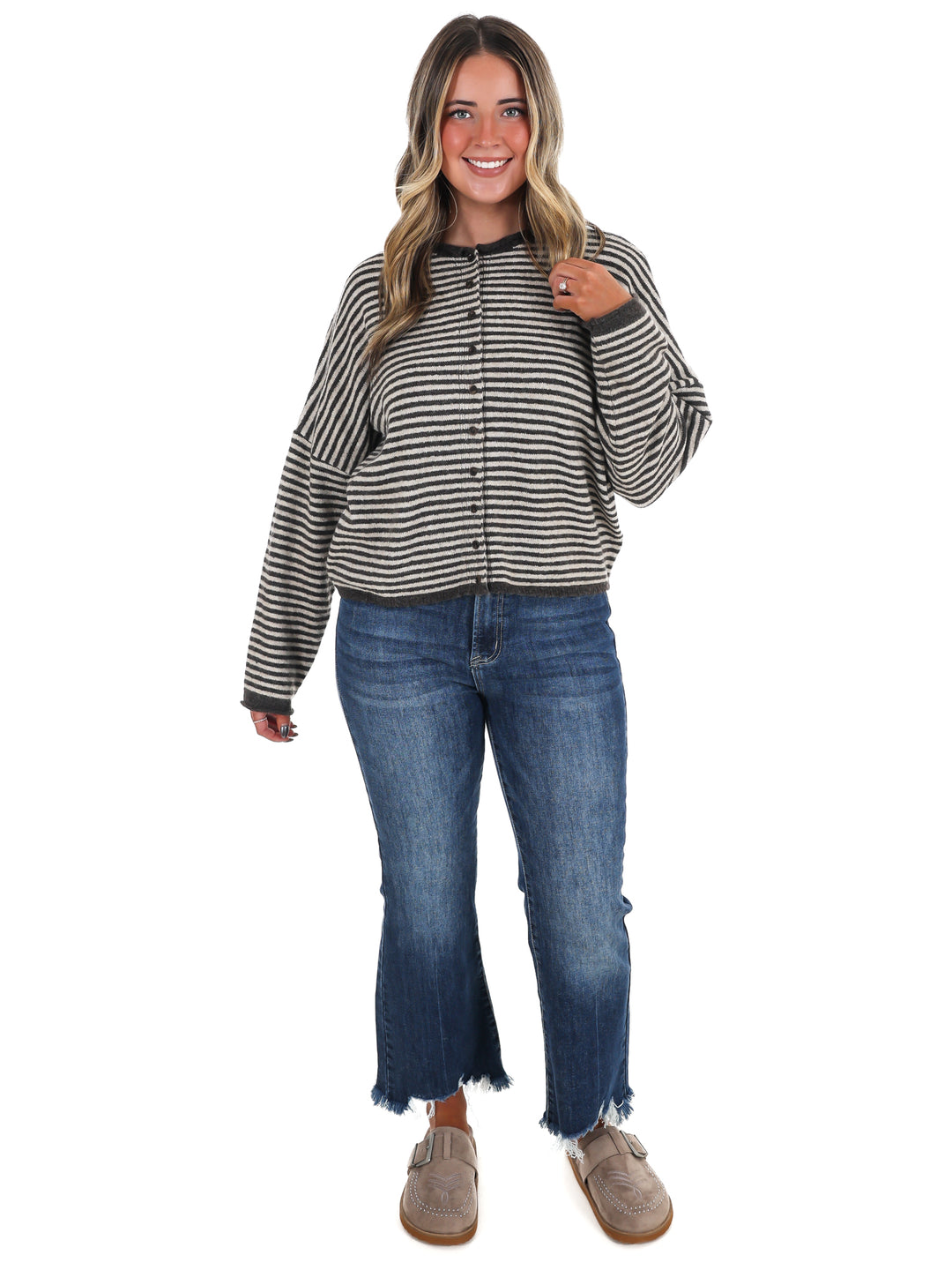 Love Line Striped Cardigan