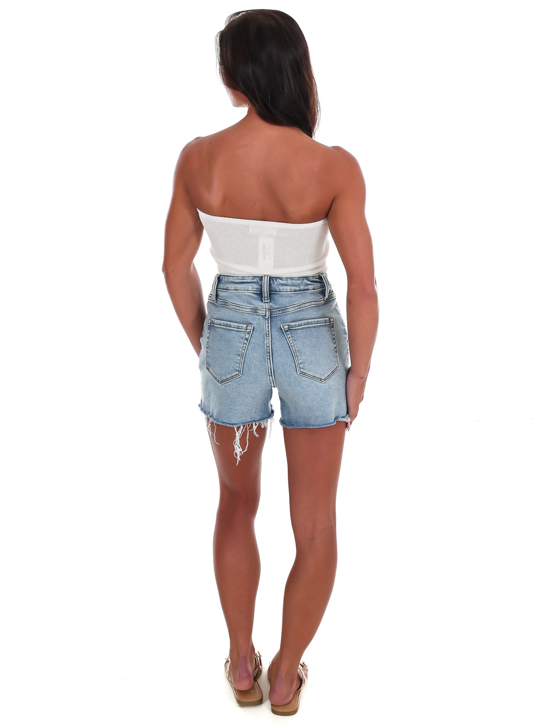 Americana Muse Strapless Crop Top