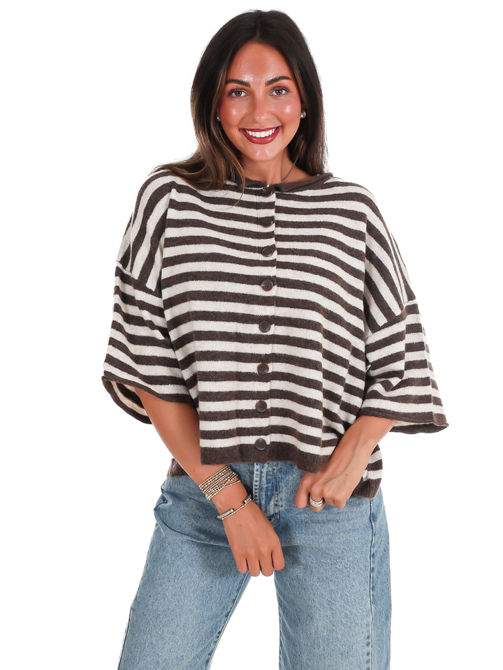 Soft Season Stripe Cardigan