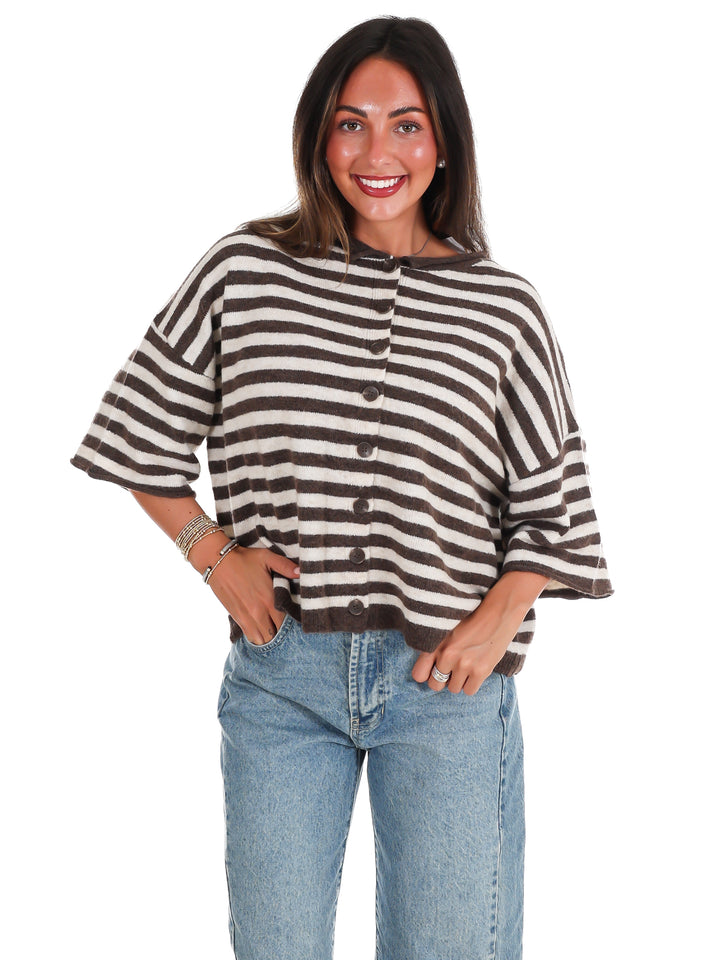Soft Season Stripe Cardigan