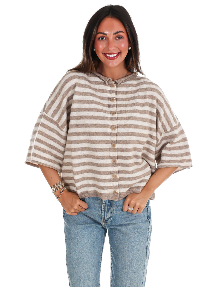 Soft Season Stripe Cardigan